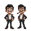 young pablo escobar look alike with cigar standing