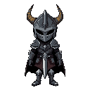 full body view knight, horned helmet, dark souls, retro dark fantasy, facing camera