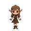 pixelart slave elf girl cute blushes , 168x290px, legs up, toe curls, arms up tied rope, framed from hips