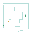 create a dungeon map on a black background with fully white pixel lines representing hallways. the rooms should be large, fully white pixel squares with neon colors: green, red, and yellow.