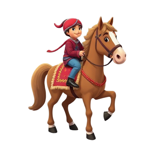 knite on horse