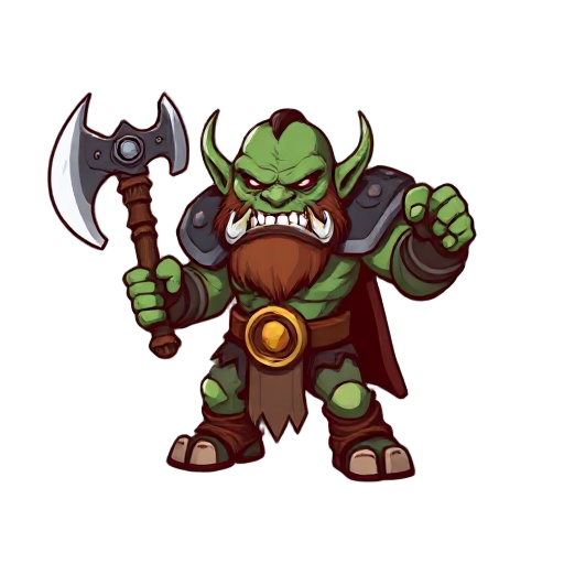 warhammer orc with axe