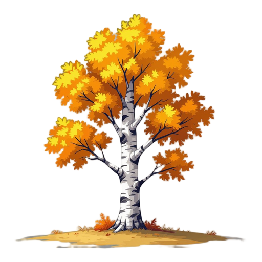 daggerfall style autumn birch tree