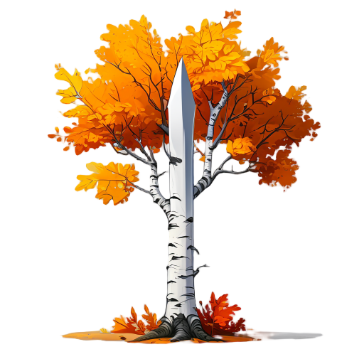daggerfall style autumn birch tree