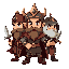 сгенерируй персонажа для игры dungeon master - главный герой, который бегает по подземельям и сражается с монстрами. стиль пиксельный, средневековый. герой, с утонченным красивым лицом но серьезным, в капюшоне, с плащем, без меча и тяжёлых доспехов - в пр
