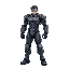 full body, capcom style fighting game character, male, wearing a cyborg suit
