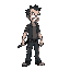 jason, the infamous killer, standing to the side with a blood-soaked machete.