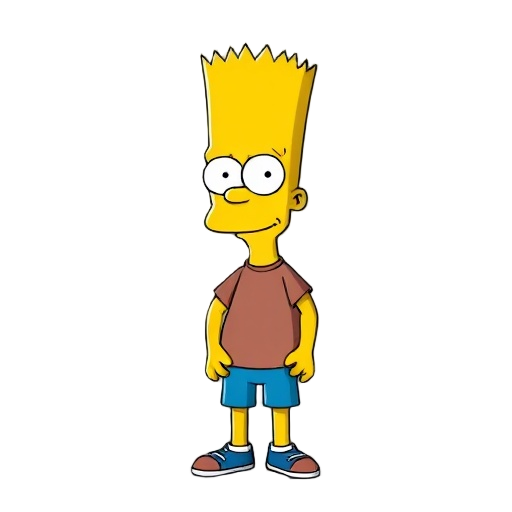 generate an idle and run and jump etc.. for the character bart simpson