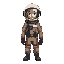 astronaut, soviet style uniform but with modern polish insignia such as flag or coat of arms. modern equipement from around year 2025. helmet cover (visor) is up showing man's face