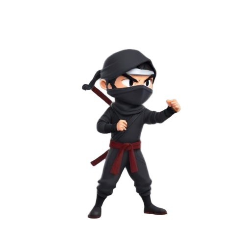 1man, full body camera view,facing the right, ninja,