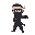 1man, full body camera view,facing the right, ninja,