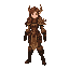 "full-body of a heroic female blood elf, in world of warcraft style, wearing the full 'garb of the autumnal woods' armor set. her outfit features natural wooden textures, glowing orange and red magical runes, and shoulder armor shaped like enchanted branc