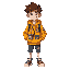 male kid, 10–12, messy hair, bright hoodie, sneakers, token pouch, mischievous grin. arcade patches on backpack, ticket stubs in pocket.