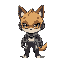 a chibi animal looking character, sci-fi