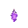 a purple crystal pendant