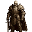 a hyper-realistic fantasy knight in ornate silver armor with golden details and red accents, decorated with engravings and jewels. short pale hair, stern face, heroic stance, cinematic lighting, ultra-detailed medieval fantasy style.