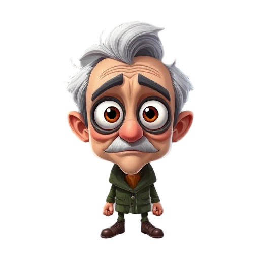 oldman with big eyes