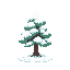 a tree covered in snow