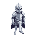 knight in shining silver armor, realistic