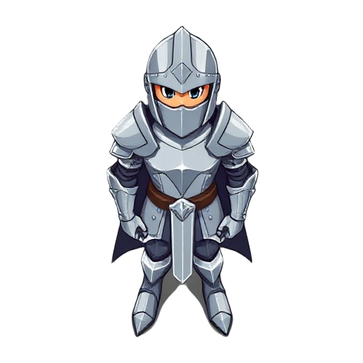 knight in shining silver armor