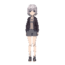 2d cute woman anime style full body