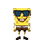 sponge bob wearing cool sunglasses