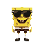 sponge bob wearing cool sunglasses