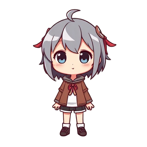 a cute anime character's head