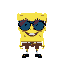 sponge bob wearing cool sunglasses