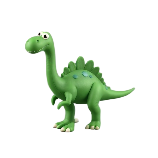  green brachiosaurus made of play-dough
