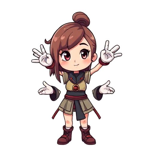 make female character with 4 hands