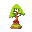bonsai tree with a small house in the bottom left corner of it, small image, icon size
