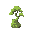 bonsai tree with a small house on top of it but in the bottom left corner of it, small image, icon size