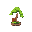 bonsai tree with a small house in the bottom left corner of it, small image, icon size