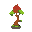 bonsai tree with a small house on top of it but in the bottom left corner of it, small image, icon size