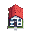 modern house with red roof 