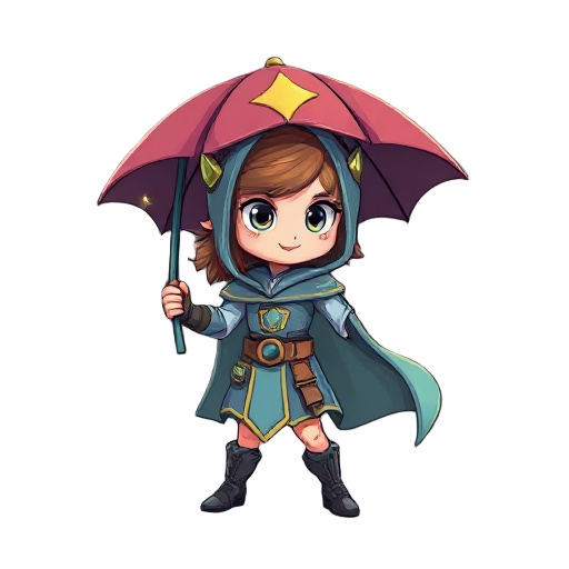 umbre o guardião da sustentabilidade ele usa o seu mágico guarda-chuva para combater o mal