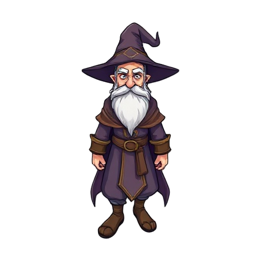 an wizard of mmorpg walking
