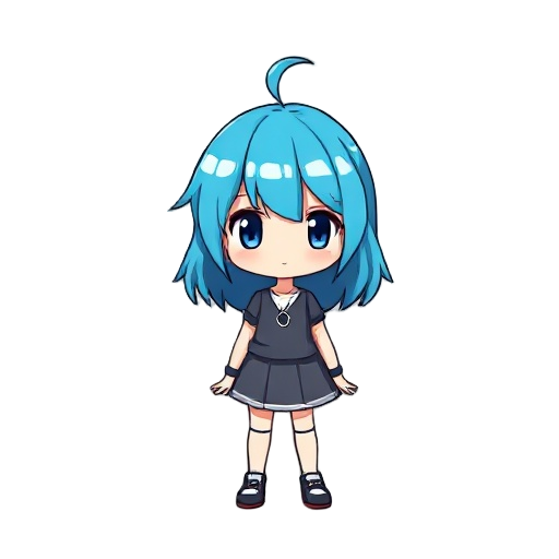 girl blue hair 