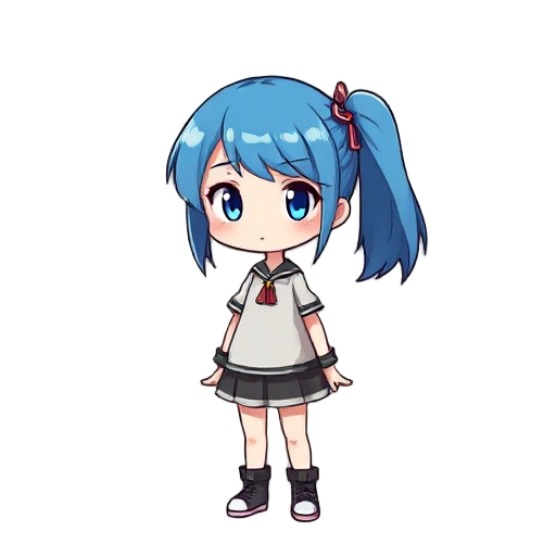 girl blue hair 