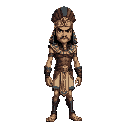 realistic ancient egyptian warrior, high contrast