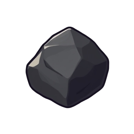 a pixel 64*64 coal icon for rpg