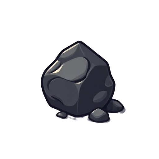 a pixel coal icon for rpg