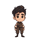 male human, from middle ages, basic clothing. light skin, dark hair