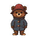 paddington bear in pokemon artstyle
