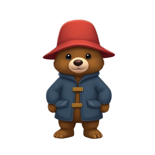 paddington bear in pokemon artstyle
