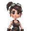 female adventurer muscles clear face