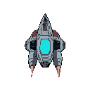 top-down view spaceship for bullet hell game