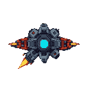 top-down view spaceship for bullet hell game