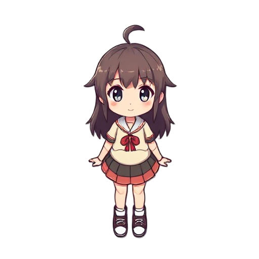 a cute character girl 